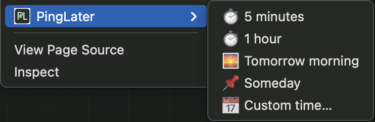 Pro tip: Right-click snooze